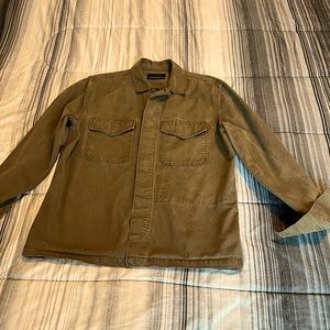 Men's Designer AllSaints Over-shirt; Green, size small (relaxed-fit)